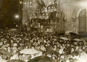 France Paris July 14 Celebration Ball at Beaux Arts Crowd Dance Old Photo 1962