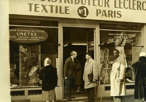 France Paris First Leclerc Textile Center Boulevard Magenta Old Photo 1960