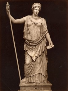 Italy Museum Antiquity Roman Sculpture Juno Old Photo 1880