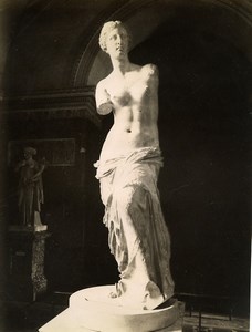 France Museum Antiquity Greek Sculpture Venus de Milo Aphrodite Old Photo 1880