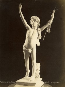 France Luxembourg Museum Sculpture St John child by Lafrance Old Photo 1880