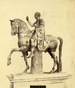 Italy Napoli Sculpture Father Balbo Old Photo Roberto Rive 1870