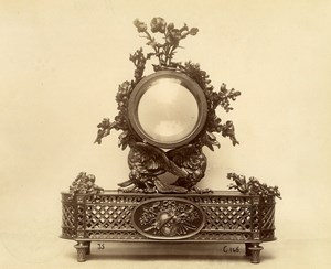 France Paris Mantelpiece Clock Vincenti Eagles Old Photo 1870