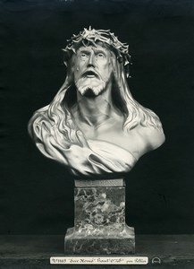 France Paris Art Deco Atelier Cadran création de Pellier Ecce homo Jesus Christ Ancienne Photo 1930