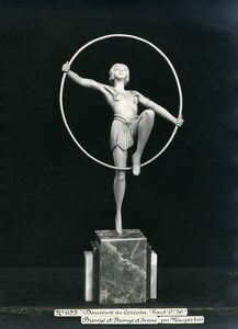 France Paris Art Deco Atelier Cadran création de Maupertuis Danseuse au Cerceau Ancienne Photo 1930