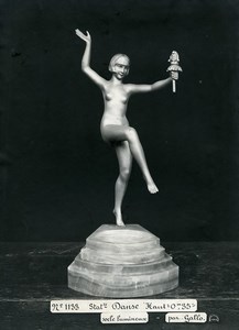 France Paris Art Deco Cadran Workshop Gallo Dancer Old Photo 1930