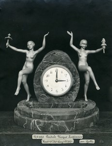France Paris Art Deco Cadran Workshop Gallo Clock Old Photo 1930