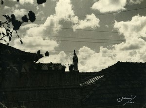 Portugal Guimaraes Photographic Study the Roofs Old Photo Azevedo 1949