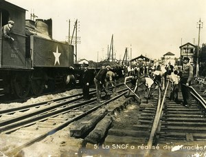 France Brest Catastrophe Explosion Port Reconstruction Railway Old Photo 1947