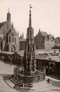 Germany Nurnberg Schöner Brunnen Fountain Old Cabinet Photo Rommler 1890