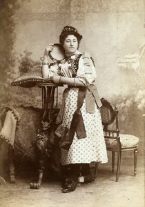 France Niort Portrait Woman Marie Hennequin Old Cabinet Photo Duburguet 1890