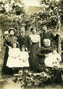 France Niort Portrait Family Hennequin Deguin Old Cabinet Photo 1910