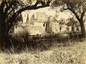 Italy Tivoli Villa Adriana Canope Old Albumen Photo 1880