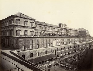 Italy Napoli Naples Palazzo Reale Royal Palace Old Albumen Photo Sommer 1880