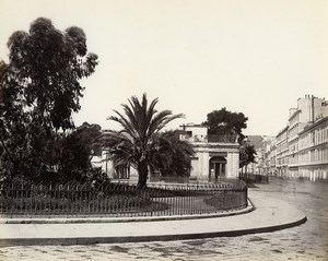 Italy Naples Riviera di Chiaia Old Albumen Photo Sommer 1880