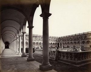 Italy Naples Napoli Atrio San Martino Atrium Old Albumen Photo Sommer 1880