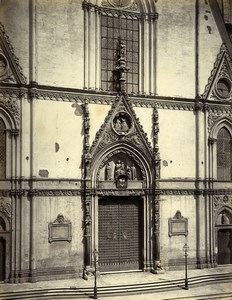 Italy Naples Cathedral Napoli Duomo door Old Albumen Photo Sommer 1880