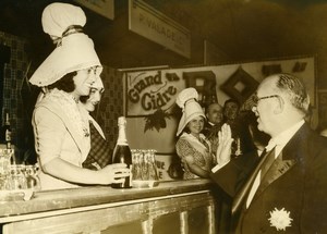 France Bordeaux Fair Vincent Auriol Normandy Cider Exhibit Old Photo 1948