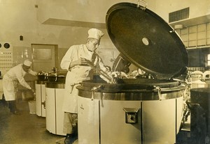 Germany WWII French Workers' canteen Kitchen STO Old Photo 1942