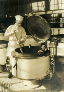 France Paris Beaujon Hospital Monumental Kitchen Old Photo 1930