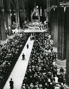 USA New York St Patrick's Cathedral Easter Mass Religion Old Photo 1956