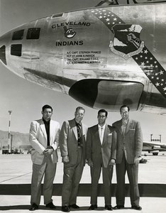 Arizona Davis Monthan AFB B-47 Cleveland Indians Baseball Old Photo 1955