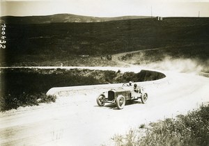 Sicile Palerme Course Targa Florio Pilote Wagner Voiture Peugeot ancienne Photo Rol 1925