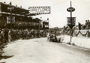 Sicile Palerme Course Targa Florio Pilote Ginaldi sur Alfa Romeo ancienne Photo Rol 1925