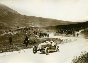 Sicile Palerme Course Targa Florio Pilote Karl Spooner sur Tatra ancienne Photo Rol 1925