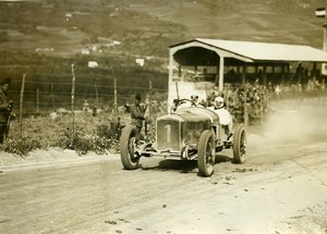 Sicile Palerme Course Targa Florio Pilote Dauvergne sur Peugeot ancienne Photo Rol 1925