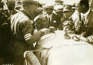 Sicile Palerme Course Targa Florio Pilote Costantini voiture Bugatti ancienne Photo Rol 1925