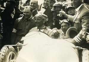 Sicile Palerme Course Targa Florio Pilote Costantini voiture Bugatti ancienne Photo Rol 1925