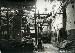 France Reims Ruins WWI First World War Factory Interior Old Photo Wentzell 1919