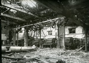 France Reims Ruins WWI First World War Factory Interior Old Photo Wentzell 1919