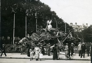 France Paris WWI Victory Parade German Cannons Old Photo Trampus 1919