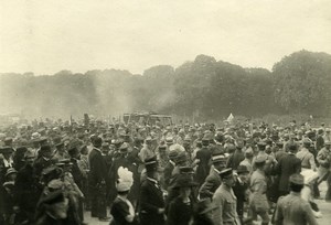 France Paris post War Crowd Parade Old Photo Trampus 1919