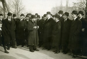 France Paris Group of Men wearing Hats Politics? Sciences? Old Photo Rol 1920