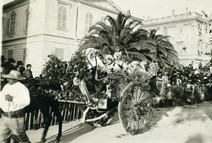 France Nice Promenade des Anglais Flowers Festival Old Photo Trampus 1920
