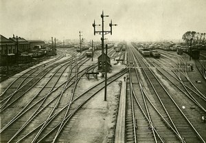 United Kingdom Stratford Train Station Railway Strike Old Photo Trampus 1920