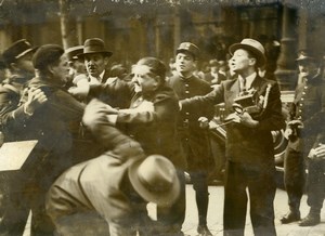 France Paris Prince of Wales Fight between Police and Reporters Old Photo 1935