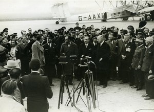 France Le Bourget Aviation Pierre Cot Handley Page HP42 Politics Old Photo 1933