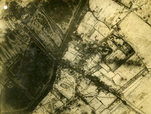 France WWI Aisne Front British Royal Engineers Aerial View Old Photo 1917