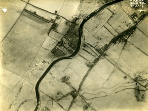 France WWI Aisne Front British Royal Engineers Aerial View Old Photo 1917