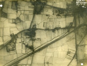 France WWI Aisne Front British Royal Engineers Aerial View Old Photo 1917