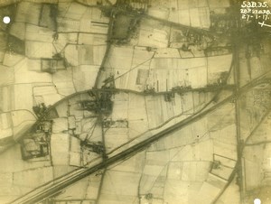 France WWI Aisne Front British Royal Engineers Aerial View Old Photo 1917