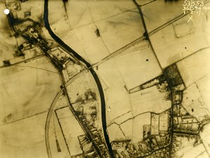 France WWI Aisne Front British Royal Engineers Aerial View Old Photo 1917