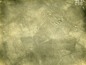 France WWI Aisne Front British Royal Engineers Aerial View Old Photo 1917