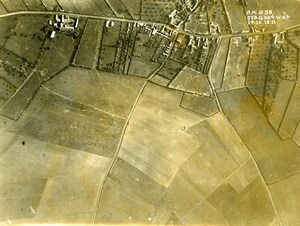 France WWI Aisne Front British Royal Engineers Aerial View Old Photo 1918