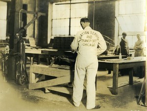 USA Chicago Aviation Service & Transport Worker Old Photo 1925