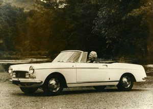 France Automobile Car Super Deluxe Convertible 404 Peugeot Old Photo 1966